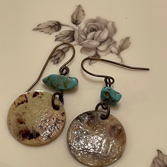 Set of Three Green Toned Pierced Earrings - Picture 5 of 7